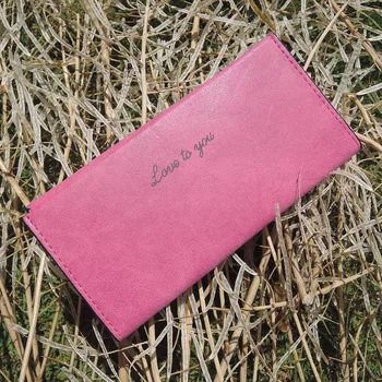 1PCS ilgai moteriška piniginė-ultra plonas monetų krepšys ID kortelė, maišelis moterų matinio pu odos retro sagtis piniginės atostogų dovanų
