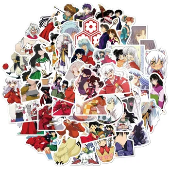 50pcs Japonų Animacinių filmų Inuyasha Lipdukai Vandeniui Mielas Decal Anime Įklija, Lagaminas, Nešiojamas Gitara Riedlentė Grafiti