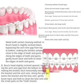 60pcs 0.6-1.5 mm Tarpdančių šepetėliu valyti tarp dantų, burnos priežiūra, dantų krapštuką, dantų priemonė, siūlas ortodontinis I formos dantų šepetukas
