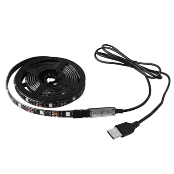 0,5 M 2M USB Led Šviesos juostelės DC5V Lanksti LED šviesos Juostelės Juostelės SMD5050 HDTV Ekrano Fono apšvietimas RGB Tamsos Valdytojas