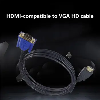 1/1.8/3/5M HDMI Kabelis, HDMI Į VGA HD Su Garso Adapterio Kabelis HDMI Į VGA Kabelis dropshipping