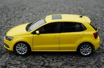 1/18 Masto VW Volkswagen NAUJAS POLO 2016 Geltona DieCast Automobilio Modelį Žaislų Kolekcija