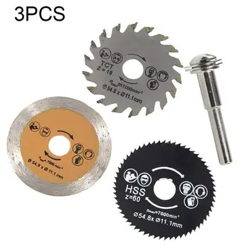 1/3pcs Out skersmuo 54.8 mm Metalo Pjovimo Diskų Mini Pamatė, Medienos Įrankiai, Diskiniai Menčių Pasukimo Pjovimo Ašmenys, skirti DREMEL