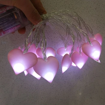 1,5 m 3m LED String Žibintai Meilė Širdies Vestuvių Grandinės Pasakų šviesos Lauko Kalėdinis vakarėlis Valentino Diena Atostogų Dekoro Baterijos Dėžutė