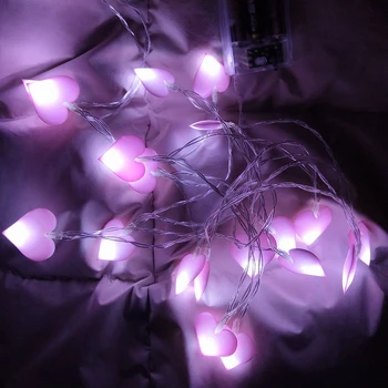 1,5 m 3m LED String Žibintai Meilė Širdies Vestuvių Grandinės Pasakų šviesos Lauko Kalėdinis vakarėlis Valentino Diena Atostogų Dekoro Baterijos Dėžutė