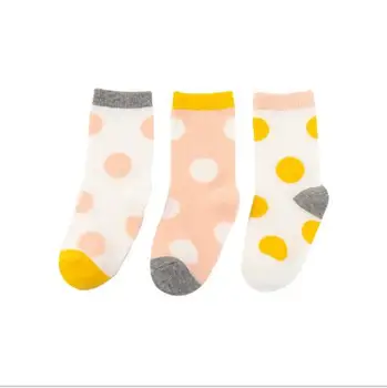 1-7 Metų 3Pairs/daug rudens nauji kūdikių kojinės animacinių filmų geometrinių taškų berniukų ir mergaičių kojinės vaikams