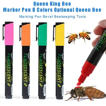 1 Vnt. LED žymėjimo įrankis Žymeklis Parkeris bitininkystės reikmenys, bičių laikymas įranga Teptuku Bitininkystės Įrankių, su 8 Spalvos Pasirinktinai