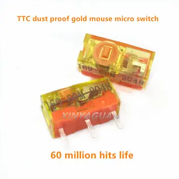 10 vienetų Naujas Originalus TTC dulkėms aukso serija mikro jungiklis 3pin aukso lydinių kontaktiniai 30M 60M 80 milijonų spustelėkite gyvenimo pelės mygtuką