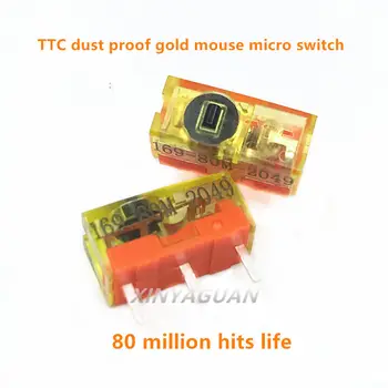 10 vienetų Naujas Originalus TTC dulkėms aukso serija mikro jungiklis 3pin aukso lydinių kontaktiniai 30M 60M 80 milijonų spustelėkite gyvenimo pelės mygtuką