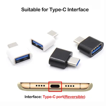 100vnt USB C Tipo OTG Adapteris, skirtas 