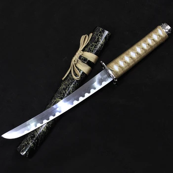 1045 plieno Japonijos Samurajų kardas Katana nekilnojamojo Rankų darbo Tanto катана настоящая peiliukas Samurajus kardas Kardo Tanto