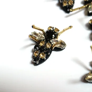 10vnt/daug vabzdžių, bičių kalnų krištolas zawalcowany lopai Drabužiai Siūti China Aplikacijos anime dekoratyvinis parches drabužių kuprinė