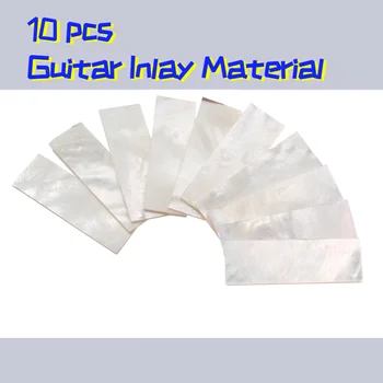 10vnt Inlay Medžiaga Baltas Motina Pearl Shell Ruošiniai Lapas Stačiakampio Inlay Medžiagos Gitara