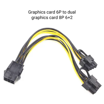 10vnt PCI-E 6-pin, Dual 6+2-pin (6-pin/8-pin) Maitinimo Splitter Cable Grafikas Kortelės 6Pin Dual 8Pin PCIE PCI Express Maitinimo