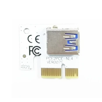 10VNT PCI Express Riser Card PCI 1X PCI-E X1 Stove 90 Laipsnių Konvertuoti Kortelė USB 3.0 006 006C 007S 008S 009S BTC Kasyba
