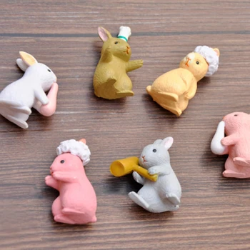12 Stilius Mielas Animacinių Filmų Triušis Gyvūnų Šeimos Miniatiūrinės Statulėlės Apdailos Miniatiūriniai Gyvūnų Statulėlės Amatų Mini Sodo Ornamentu