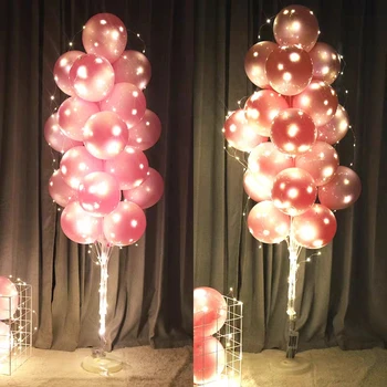 13Tubes LED Švyti Balionas Stovi Turėtojas Balionas Klijuoti su Gimtadieniu Balionas Vaikams Baby Shower Suaugusiųjų Vestuves Apdaila