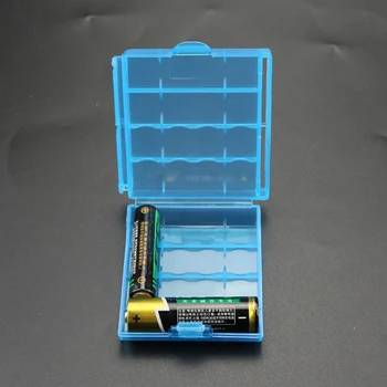 15vnt/daug Spalvinga Baterijų Laikiklis Atveju 4 AA AAA Baterijos bako langelis Kieto Plastiko Saugojimo Dėžutės Dangtelis 14500 10440 Baterija