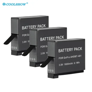 1600mah Baterijas GoPro Hero 4 Bateria / Už Go Pro Hero 4 GoPro Hero 4 vaizdo Kamera, Baterija, Kroviklis