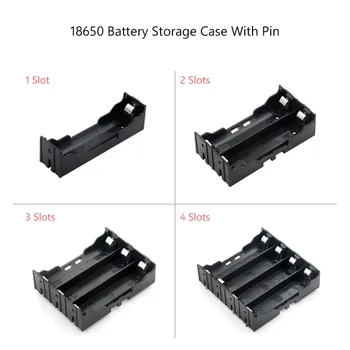 18650 Baterijos Laikiklis Sunku Pin 1/2/3/4 laiko Tarpsnių Baterijos Laikymo Dėžutė ABS Plastiko 