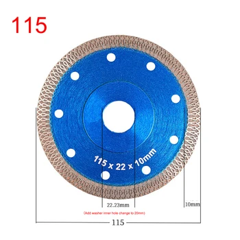 1pc 105/115/125mm Diamond Saw Blade Kampas Malūnėlis Turbo Deimantinis Diskas, Skirtas Pjauti Keramikos, Porceliano Plytelės, Granito Pjovimo