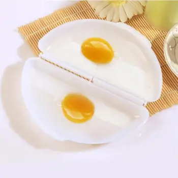 1PC Du Kiaušiniai Mikrobangų Omletas Viryklė Visos Microwavable Viryklė Omletas, Kiaušiniai Garlaivis Namų Virtuvėje Omletas Pelėsių Įrankis