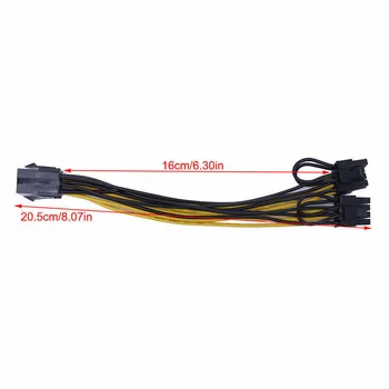 1pc PCI-E Adapterio Kabelį 6pin su 8pin Splitter Cable PCI-E Konverteris, Laidas, Kompiuterio Priedų