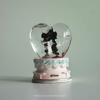 1PCS 6CM Disney box Mickey Minnie porą vakarų vestuvių krištolo rutulį ornamentu modelis vestuvių dovana draugei, dovana,