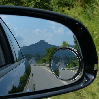1Pcs Automobilių aklojoje Veidrodžių 360 Laipsnių Vaizdas Reguliuojami galinio vaizdo Veidrodėliai Juoda/Balta/Sidabro Spalva