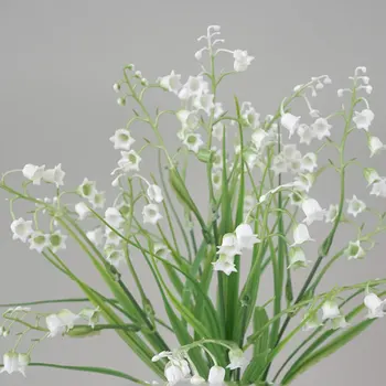 1Pcs Dirbtinės Gėlės Balta Lelija Slėnio Plastiko Netikrą Gėlės, Vestuvių Kalėdos Namų Dekoro 