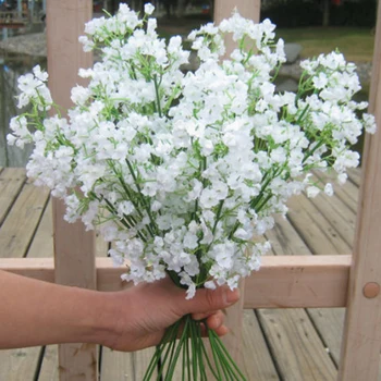 1Pcs Dirbtinės Gėlės Baltos Gypsophila Plastikinių Gėlių Namų dekoro 