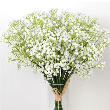 1Pcs Dirbtinės Gėlės Baltos Gypsophila Plastikinių Gėlių Namų dekoro 