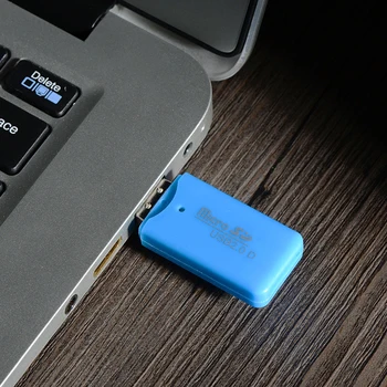 1pcs Kortelių Skaitytuvą Už Telefoną Atminties Kortelė TF Micro SD USB 2.0 Sąsaja Didelės Spartos Perdavimo Plastiko Mini Nešiojamieji Plug&Play
