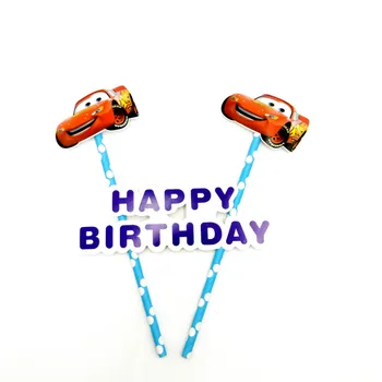 1pcs/maišas Automobiliai temą tortas topper šalies gimtadienio Cupcake Pyragas Topper Popieriaus Miela Dovana Pyragas Apdaila