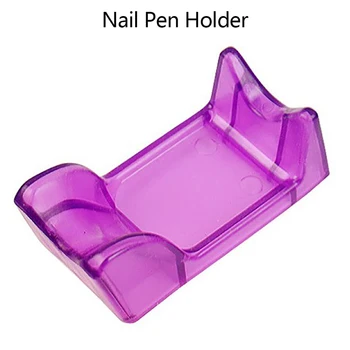 1Pcs Violetinė Plastiko Elektros Nagų Amatų Gręžimo Bitų Failo Manikiūro Mašina Rašiklio Laikiklis Stovėti Nails Art