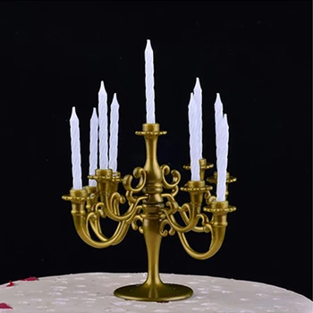 1Set Žvakės Ir Žvakidė Gimtadienio Torto Žvakių Laikikliai Rėžtuvės Dekoro Žvakės Ir Žvakidė Laikiklis