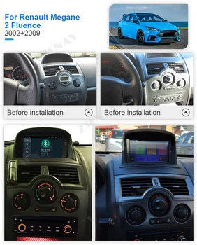 2 DIn Carplay Android Grotuvas Renault Megane 2 2002 2003 2004 2005 2006 2007 2008 Audio Stereo Multimedijos Radijo Imtuvas Vienetas