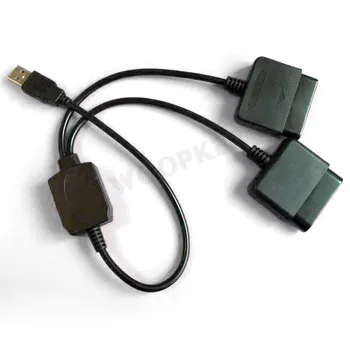 2-In-1 USB Konverteris, skirtas PS2 PS3 / PC Valdytojas Žaidimas Priedai laidų Prijungti Kabelio Adapteris