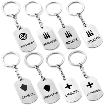 2019 Naujas Žaidimas Apex Legendos Keychain Nerūdijančio Plieno paketų prižiūrėtojų raktinę Madinga Žavesio Automobilių Maišelį Key Chain llavero Pakabukas Papuošalai APEX Keychain