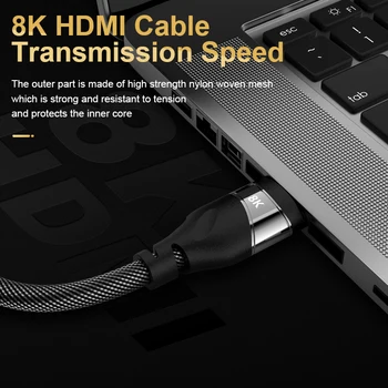 2020 Geriausias 8K 48Gbps 2.1 HDMI Kabeliai 4K HDMI 2.1 Kabelis eARC Cabo HDMI 2.1 UHD Dynamic RANGE) HDMI 2.1 Kabelis 8K 