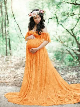 2020 Naujas Elegantiškas Nėrinių Motinystės Suknelė Fotografijos Rekvizitai Ilgas Sukneles Nėščioms Moterims Drabužių Išgalvotas Nėštumo Nuotrauka Rekvizitai Šaudyti