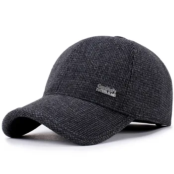 2020 Naujas Žiemos beisbolo kepuraitę mozaikos standartas vidutinio amžiaus kepurės vyrų rudens ir žiemos vilnonių tėtis skrybėlės lauko Casquette skrybėlę
