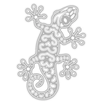 2020 Naujų Gyvūnų Gecko Metalo Pjovimo Miršta ir Nėrinių Mirti Popieriaus Iškirpti Scrapbooking Amatų atvirukas Jokių Ženklų Rinkiniai