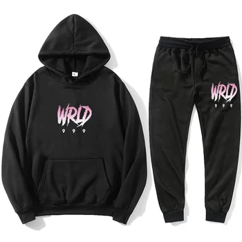 2021 J UICEWrld hoodie kostiumas palaidinukė + bėgiojimas pantsuice wrldjuicewrld spąstus rap vaivorykštė tomografijos sulčių pasaulio Sporto Drabužiai