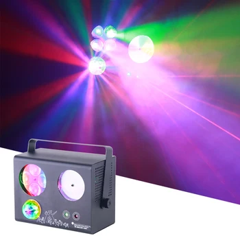 2021 LED Magic Ball Linijos Lazeris 4in1 Poveikį Šviesos DMX512 Scenos Šviesos Šou Projektorius DJ Šalies Lazerio Šviesos Kalėdos Klubas Vestuvių
