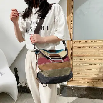 2021 mados tendencija Susiuvimo spalvos, Moterų, Vyrų studentų Mokyklos kuprinė dizaineris drobės Peties Kelionės krepšys de luxe femme