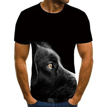 2021 Mados vyriški T-shirt 3D Spausdinimo trumpomis Rankovėmis Vasarą Apvalios Kaklo Mados Street Wear