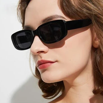 2021 maža stačiakampio formos Akiniai nuo saulės Moterų Retro markės dizaineris aikštė akiniai nuo saulės sunglass Atspalvių Moterų UV400 Akiniai Akiniai