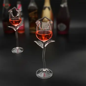 2021 Naujas Išgalvotas Red Wine Goblet Vyno Kokteilis Akinius 100ml Rožių Žiedų Formos Vyno taurė P
