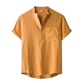 2021 Naujas Mados Prekės ženklo Marškinėliai vyriški Vasaros Slim Fit vientisos Spalvos Mygtuką Quick dry Kvėpuojantis Atsitiktinis Vyrų vasaros Drabužių